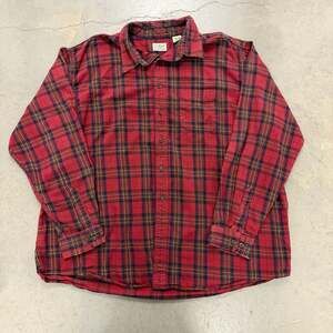 Vintage L.L.Bean Red Plaid Flannel Shirt Made in Canada